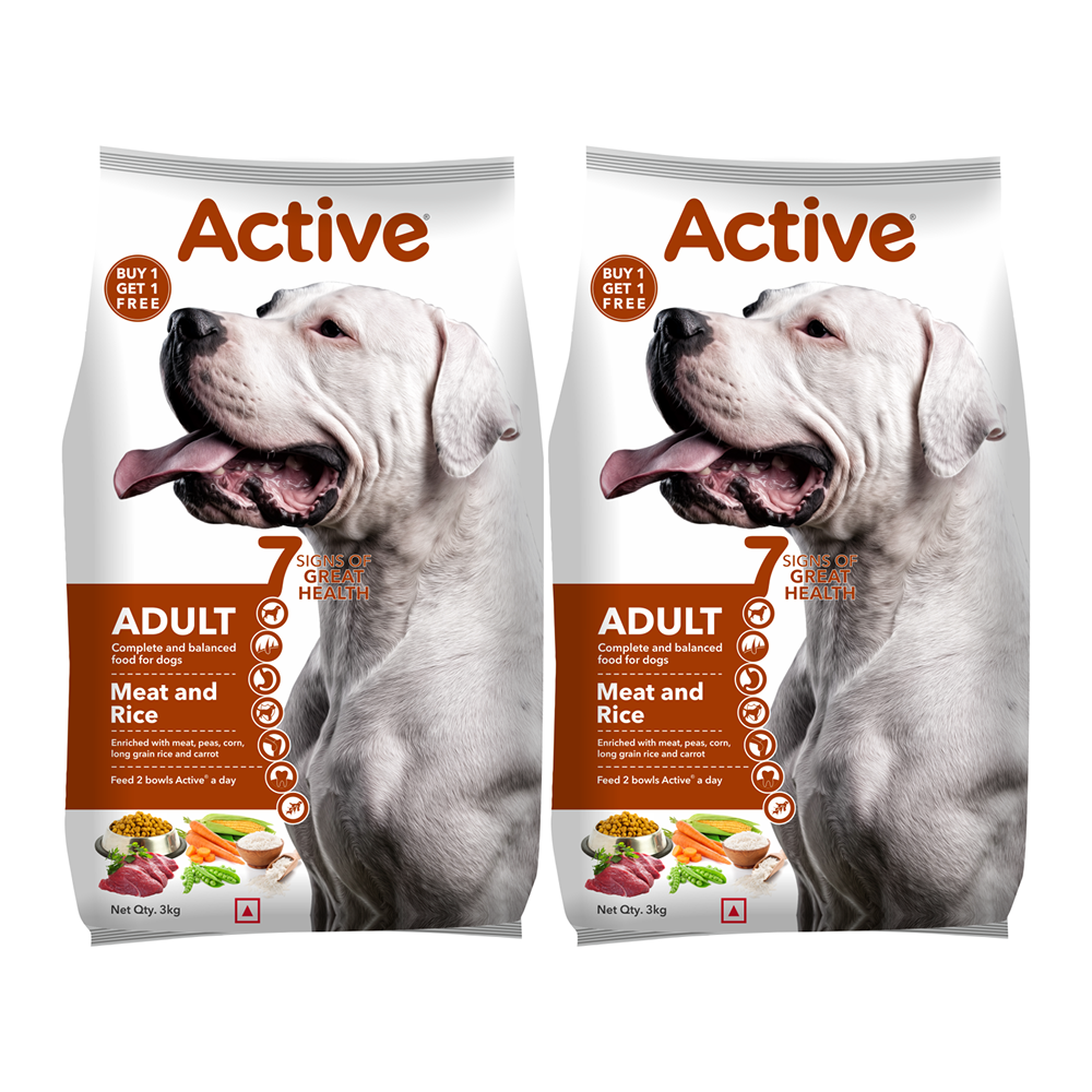 Active Meat and Rice Adult Dog Dry Food (Buy 1 Get 1) Dogs- Dry Food Active