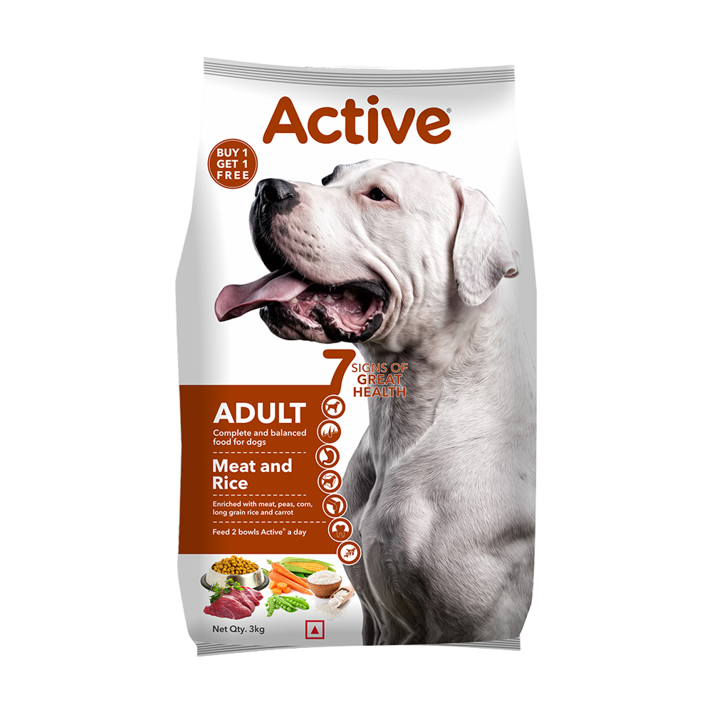 Active Meat and Rice Adult Dog Dry Food (Buy 1 Get 1) Dogs- Dry Food Active