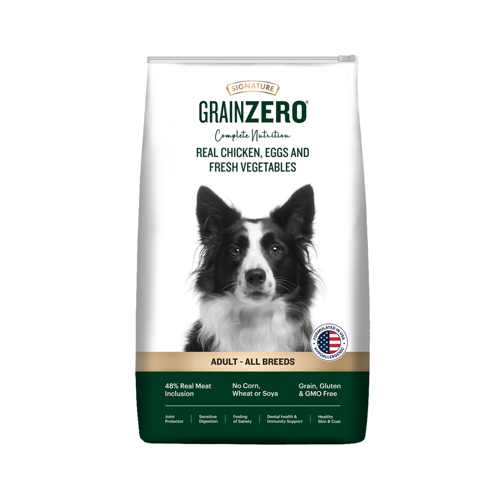 Signature Grain Zero Real Chicken, Egg and Vegetables Adult Dog Dry Food