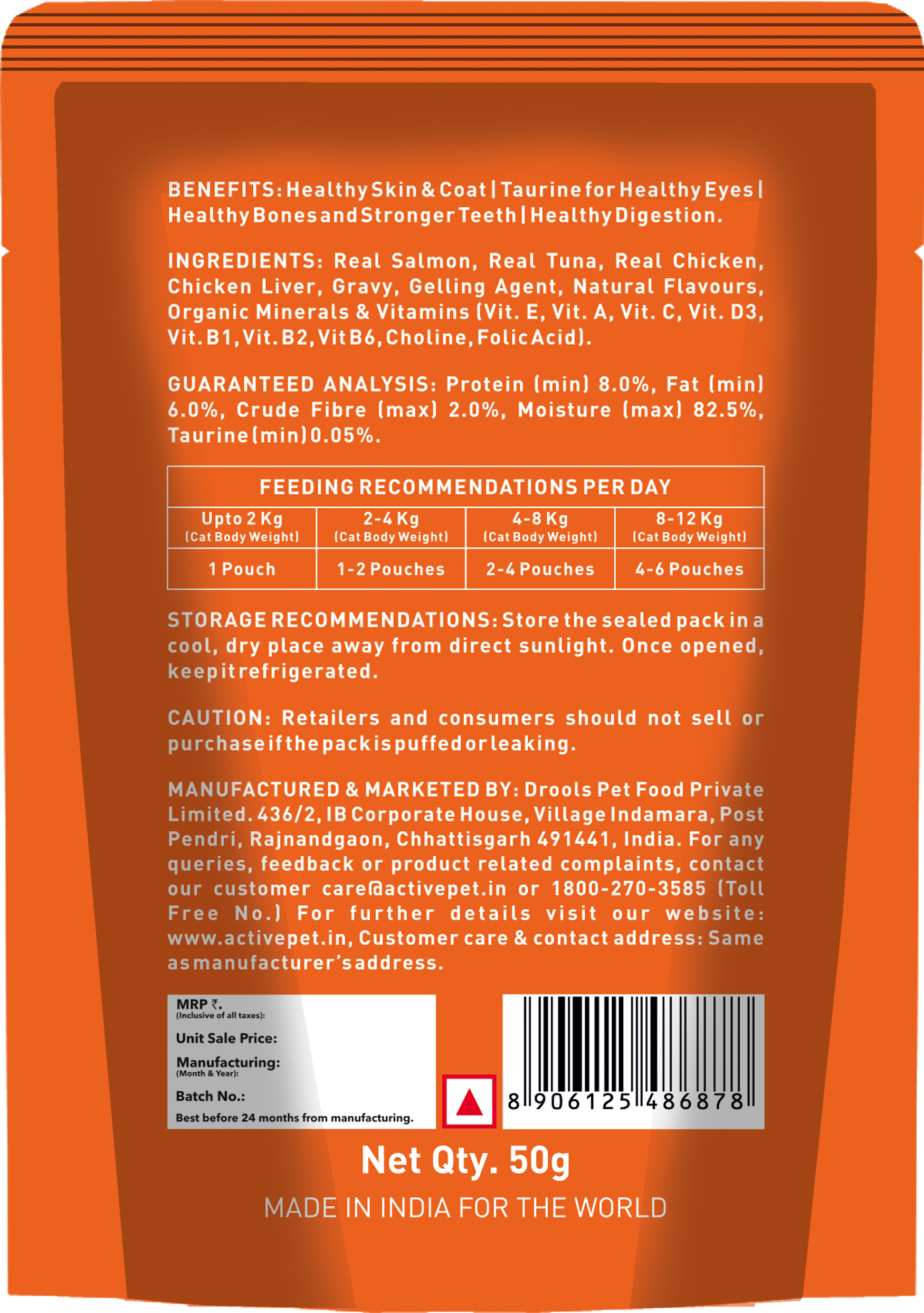 Active Real Salmon Fish in Gravy Adult Cat Wet Food ( Buy 1 Get 1 ) Cats-Wet Food Active