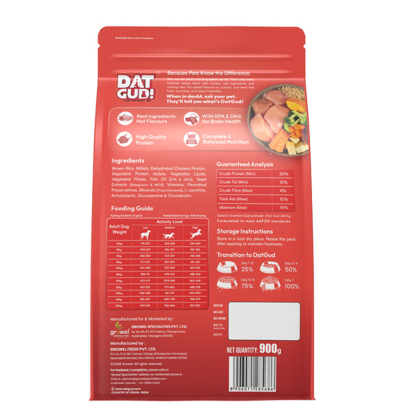 DatGud Chicken & Brown Rice Adult Dog Dry Food