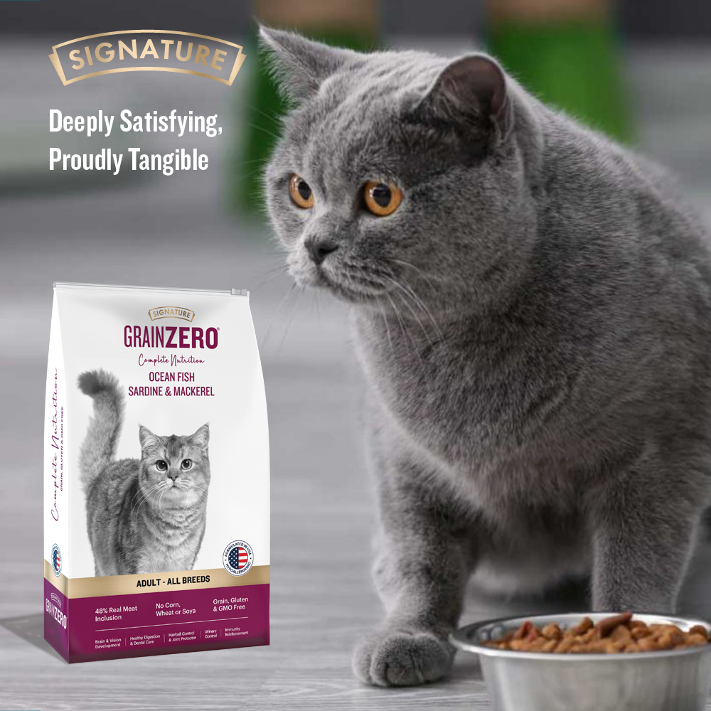 Signature Grain Zero Ocean Fish, Sardine and Mackerel Adult Cat Dry Food