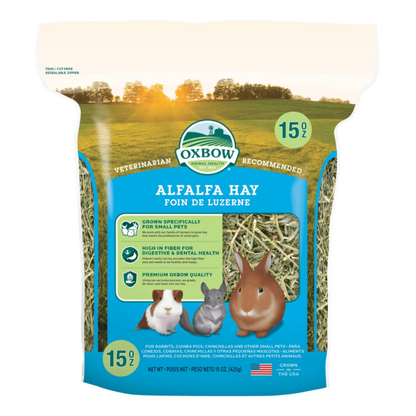 Oxbow Alfalfa Hay Dry Food for Rabbits and Guinea Pigs