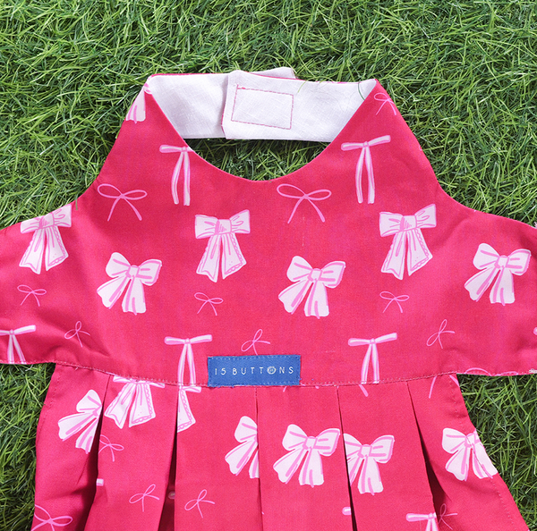 15 Furries Hot Pink Bow Dress for Dogs
