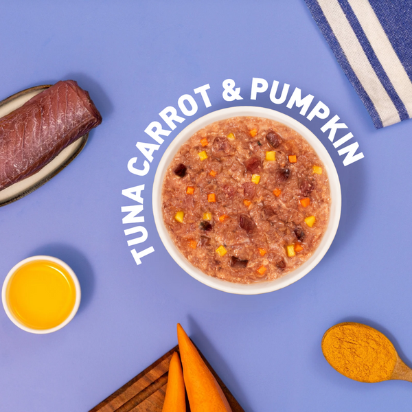 Homiee & Ginger Grain Free Diet Meow Meals Tuna, Carrot & Pumpkin Fresh Food for Cats