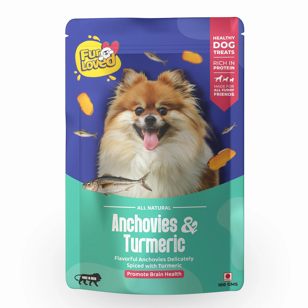 FurLoved Anchovies and Turmeric Omega Dog Treats Dog Treats + Others FurLoved 100g