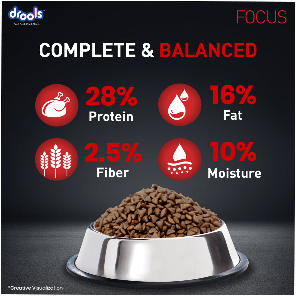 Drools Focus Super Premium Puppy Dog Dry Food | Corn & Wheat Free Formula Dogs- Dry Food Drools Focus