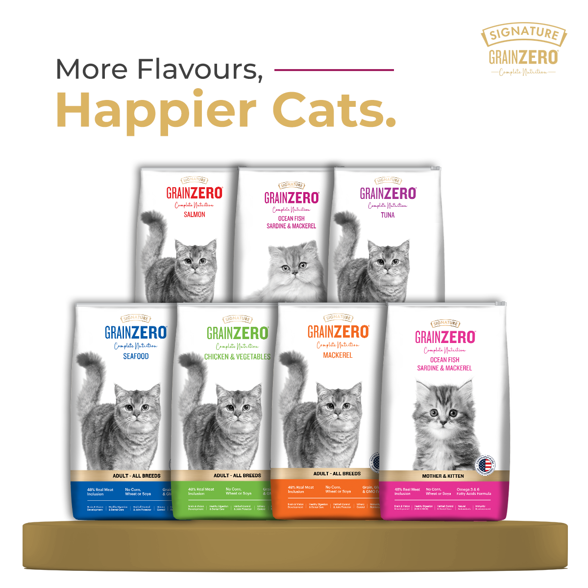 Signature Grain Zero Ocean Fish, Sardine and Mackerel Adult Cat Dry Food Cats- Dry food Signature
