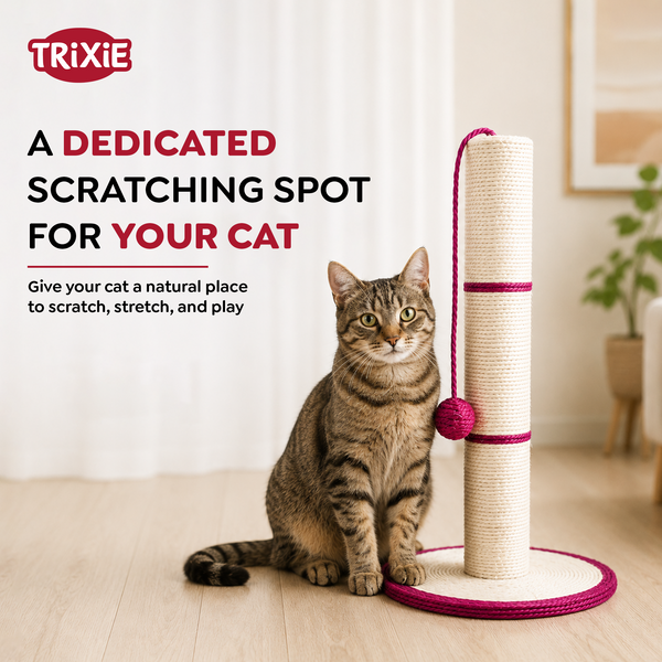 Trixie Scratching Post for Cats (Pink/White)