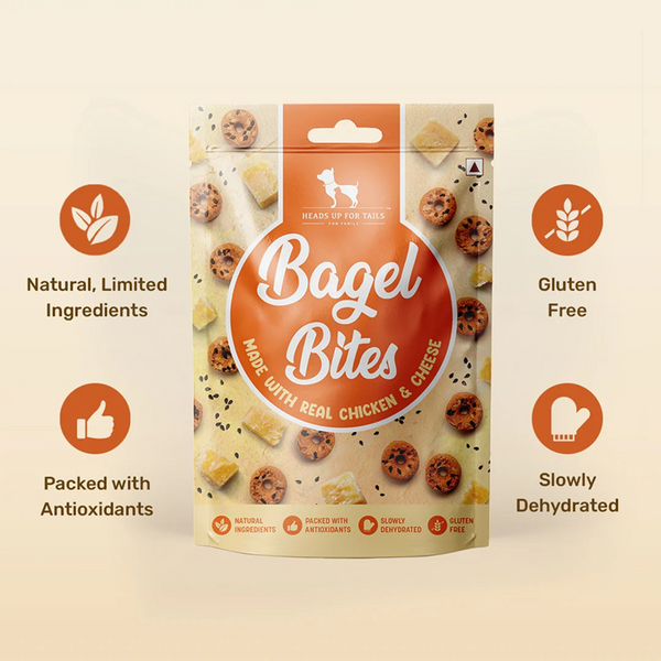 HUFT Bagel Bites Gluten Free Real Chicken & Cheese Dog Treats