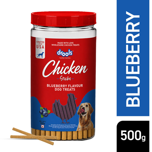 Drools Blueberry Flavour Chicken Sticks Treat for Dogs