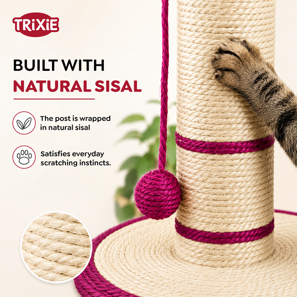 Trixie Scratching Post for Cats (Pink/White)