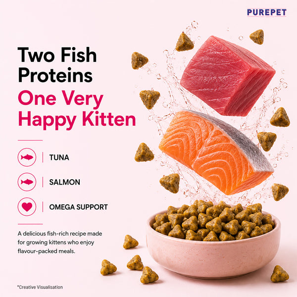 Purepet Tuna and Salmon Kitten Cat Dry Food