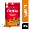 Drools Carrot Flavour Chicken Sticks Treat for Dogs Dog Treats + Others Drools 100g