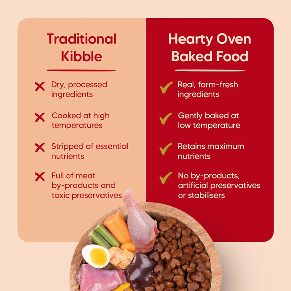 HUFT Hearty Oven Baked Grain Free Turkey, Fish & Chicken with Superfood Adult Dog Dry Food Dogs- Dry Food Heads Up for Tails