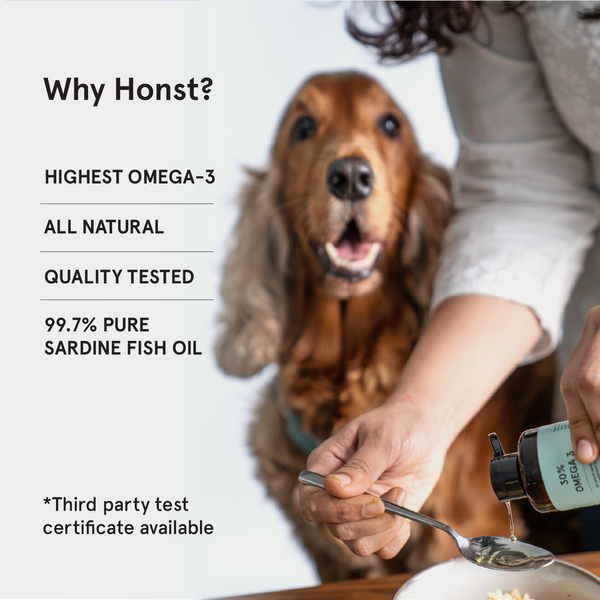 Honst 30% Omega 3 Sardine Fish Oil Supplement for Dogs