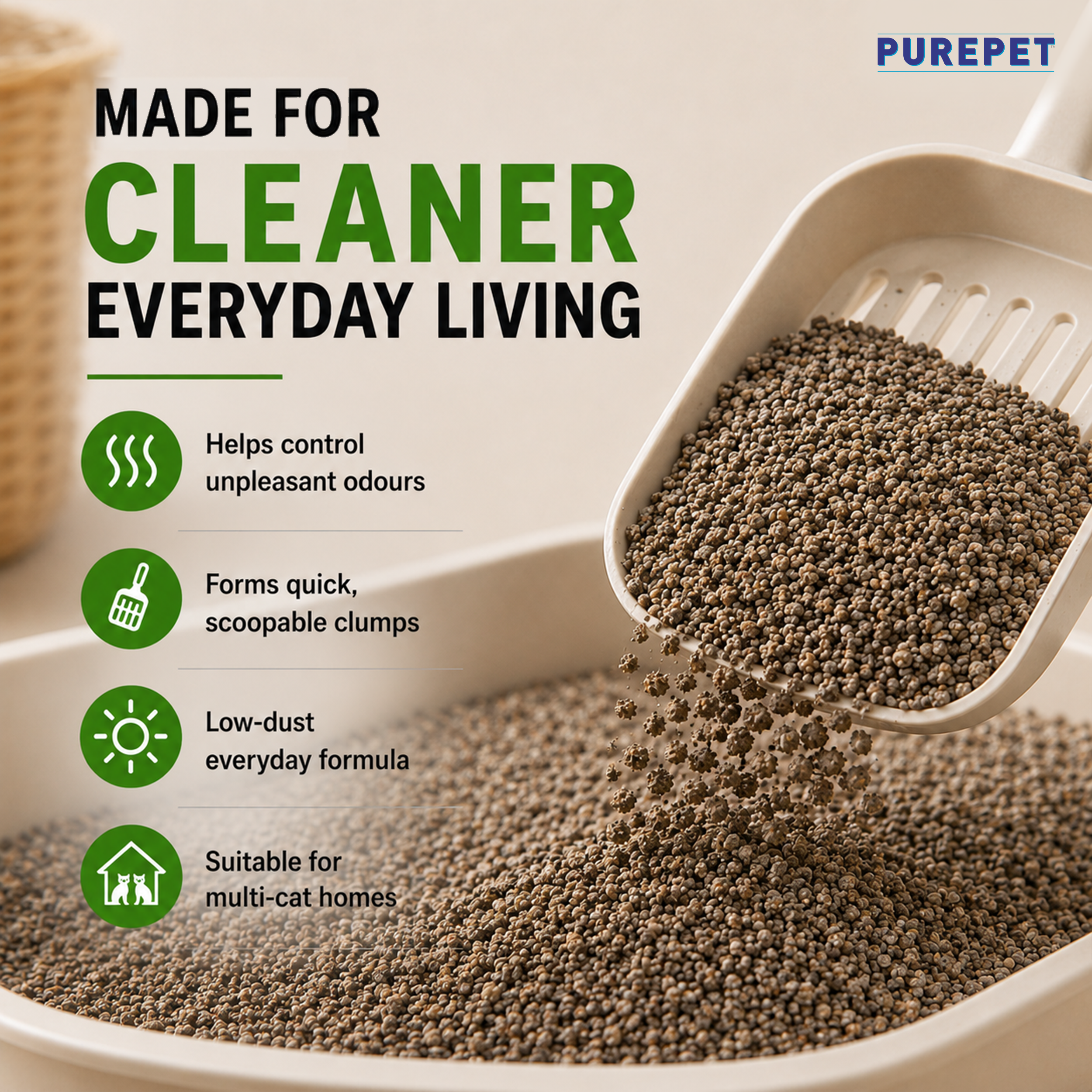 Purepet Lavender Scented Clumping Cat Litter Cats-Litter Purepet Litter