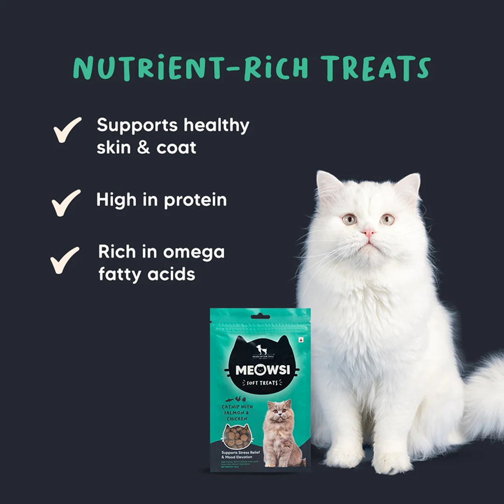 HUFT Meowsi Catnip with Salmon & Chicken Soft Cat Treats Cats-Treats & Others Heads Up for Tails