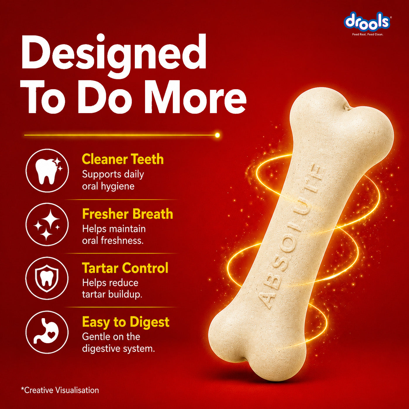Drools Absolute Calcium Bones Dog treats (Jar) Dog Treats + Others Drools