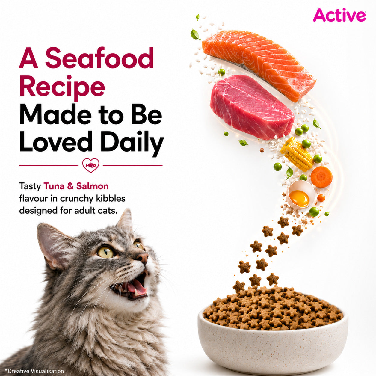 Active Tuna and Salmon Adult Cat Dry Food (Buy 1 Get 1) Cats- Dry food Active