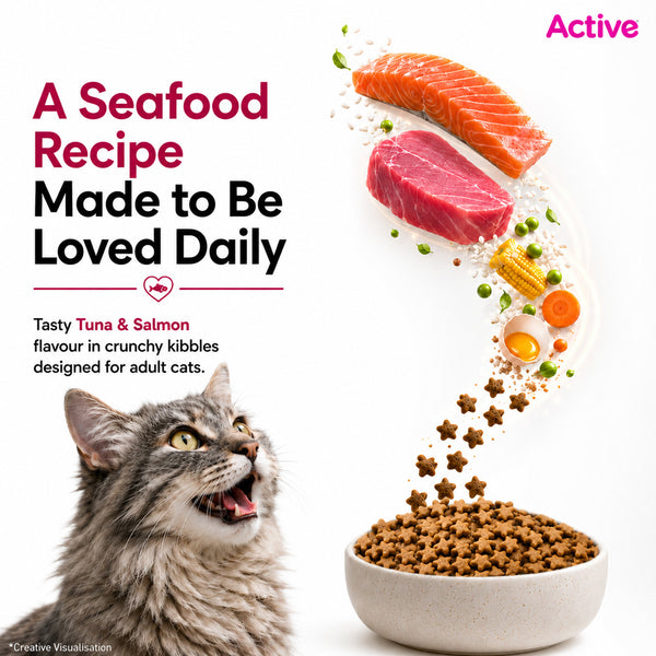 Active Tuna and Salmon Adult Cat Dry Food (Buy 1 Get 1)