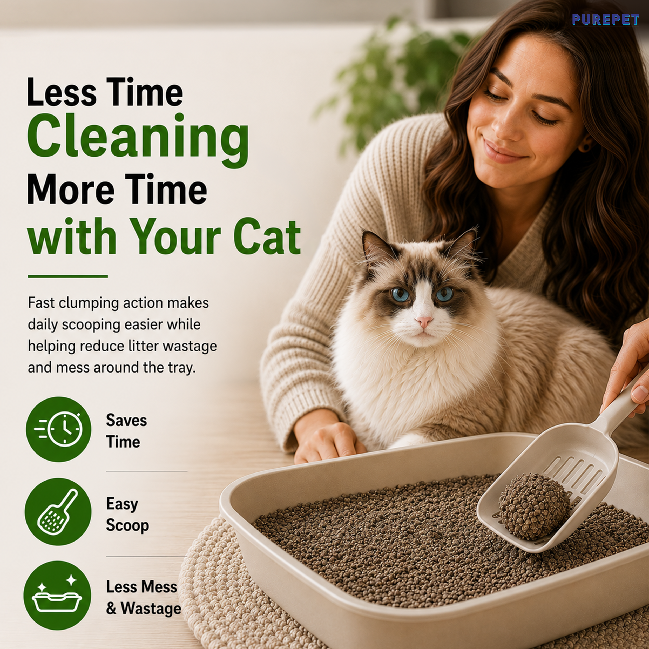 Purepet Lavender Scented Clumping Cat Litter Cats-Litter Purepet Litter