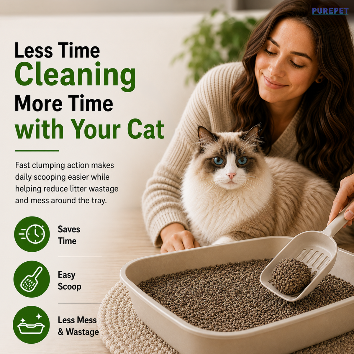 Purepet Lavender Scented Clumping Cat Litter Cats-Litter Purepet Litter