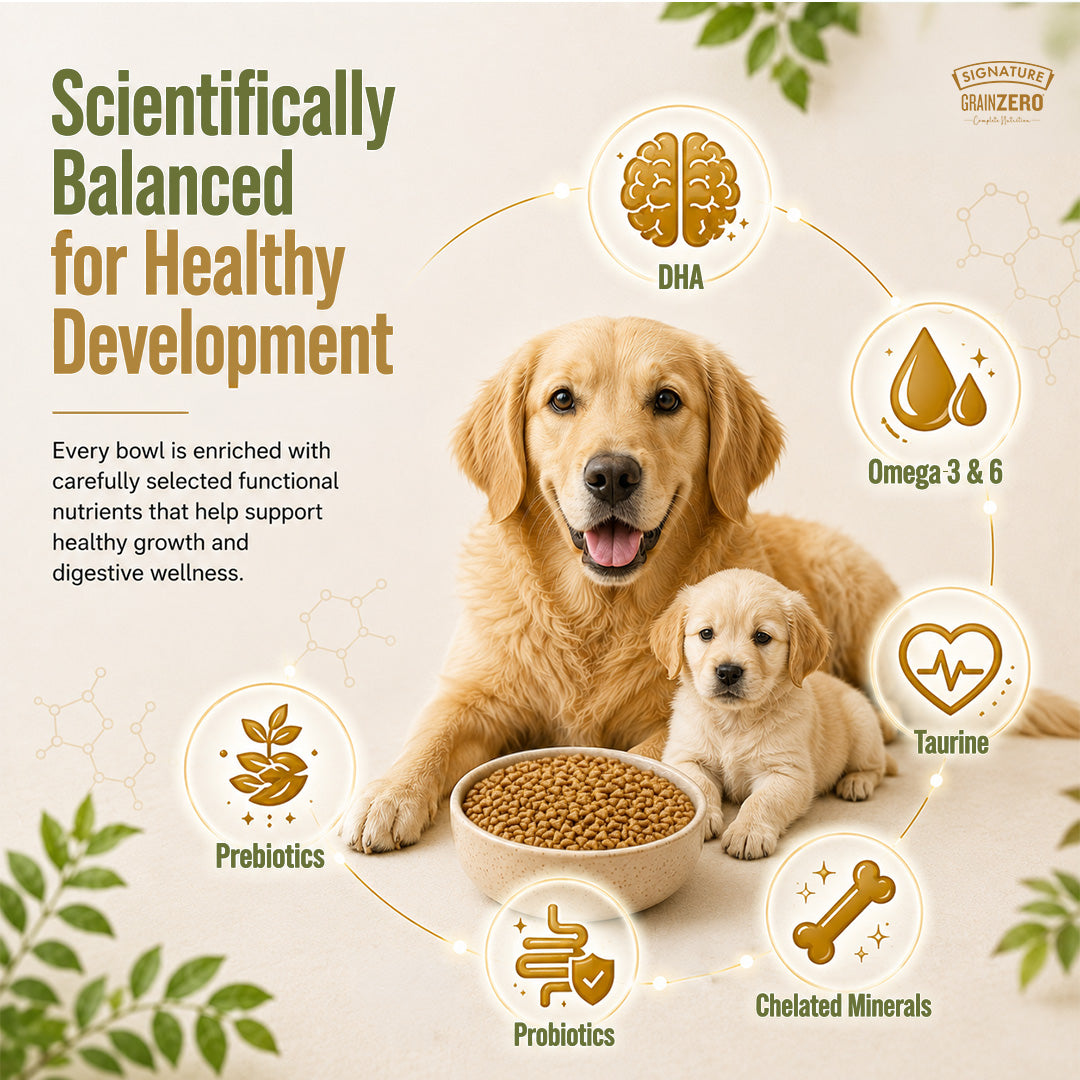 Signature Grain Zero Real Chicken, Egg and Vegetables Mother and Puppy Starter Dog Dry Food Dogs- Dry Food Signature
