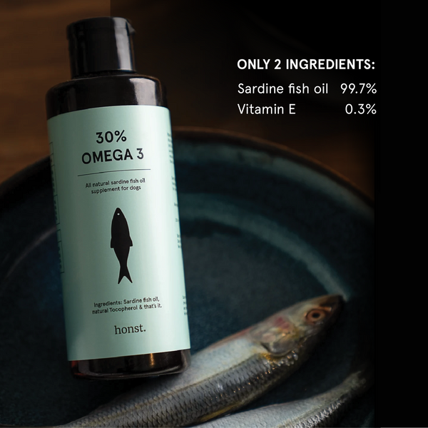 Honst 30% Omega 3 Sardine Fish Oil Supplement for Dogs