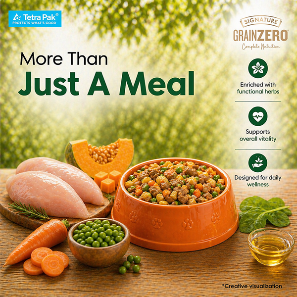 Signature Grain Zero Tetra Pack Real Chicken Veggies Dog Fresh Food