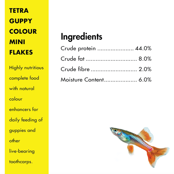 Tetra Guppy Colour Mini Flakes Fish Treat