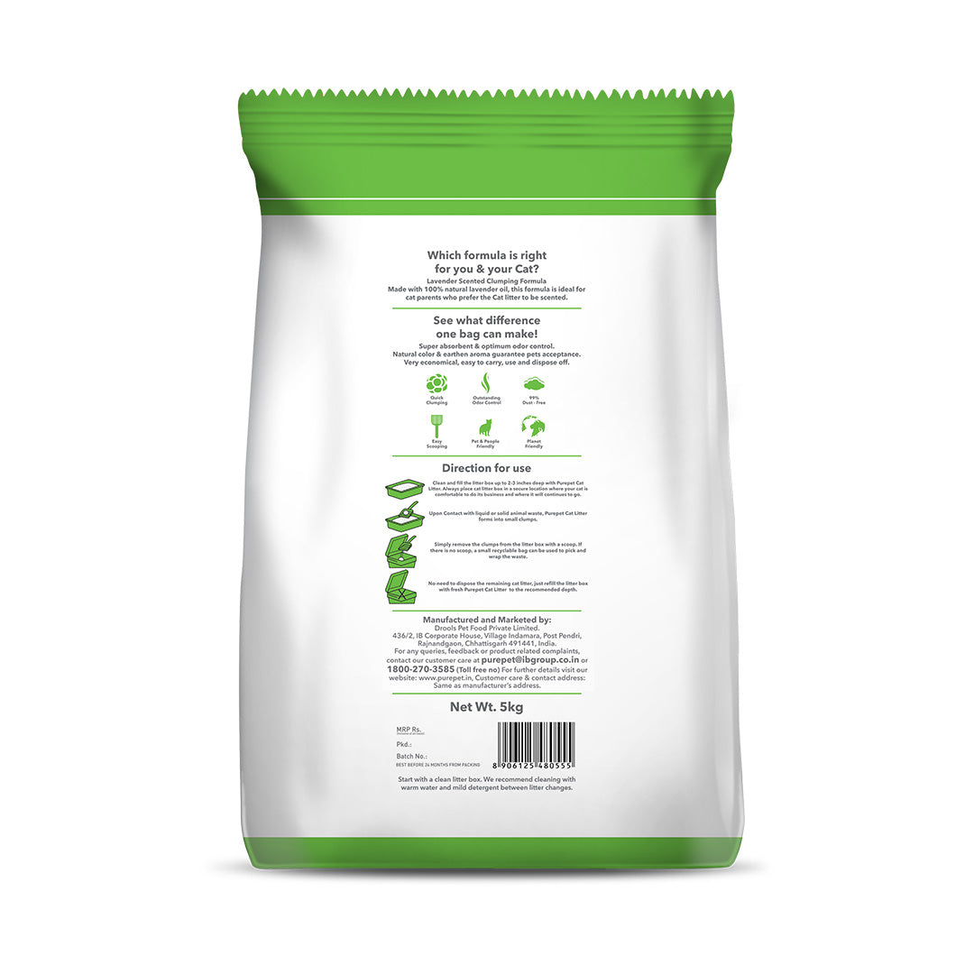 Purepet Lavender Scented Clumping Cat Litter Cats-Litter Purepet Litter
