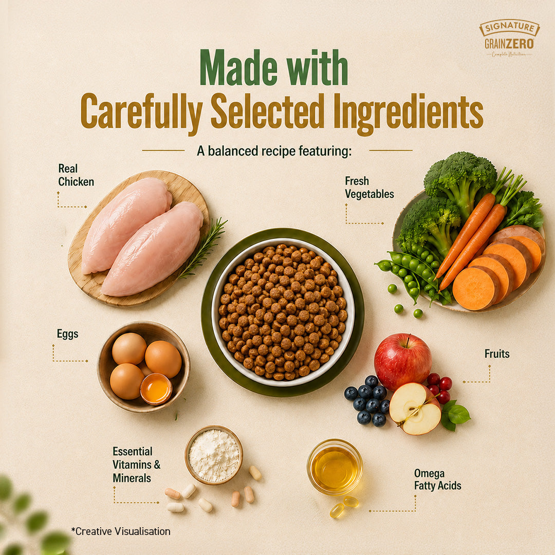 Signature Grain Zero Real Chicken, Egg and Vegetables Puppy Dog Dry Food
