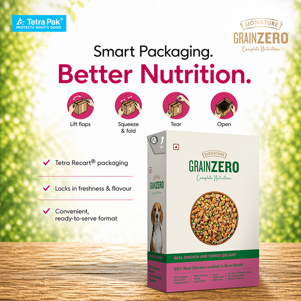 Signature Grain Zero Tetra Pack Real Chicken Turkey Dog Fresh Food