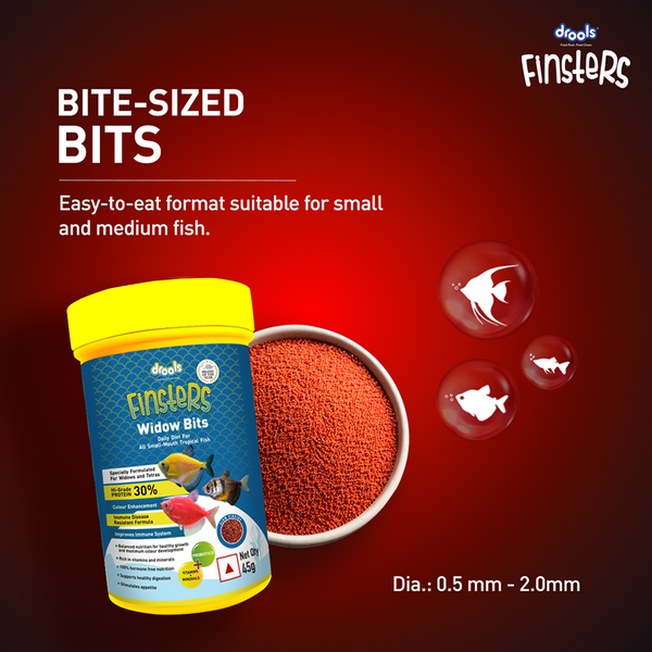 Drools Finsters Widow Bits Fish Food