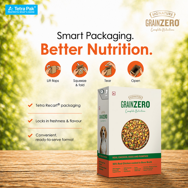 Signature Grain Zero Tetra Pack Real Chicken Egg & Pumpkin Dog Fresh Food