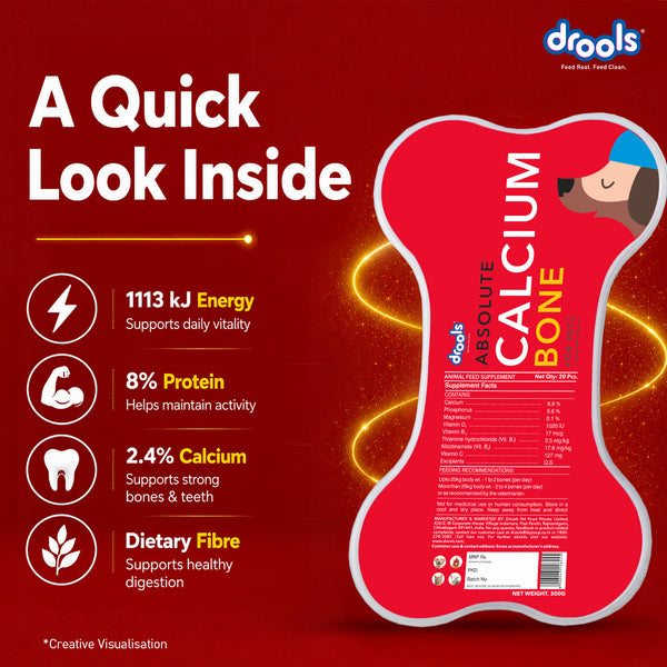 Drools Absolute Calcium Bones Dog treats (Jar)