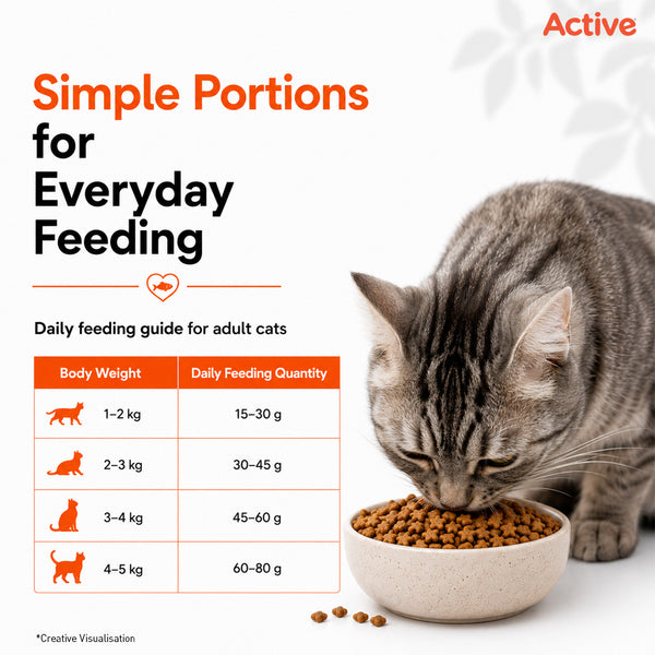 Active Mackerel Adult Cat Dry Food (Buy 1 Get 1)