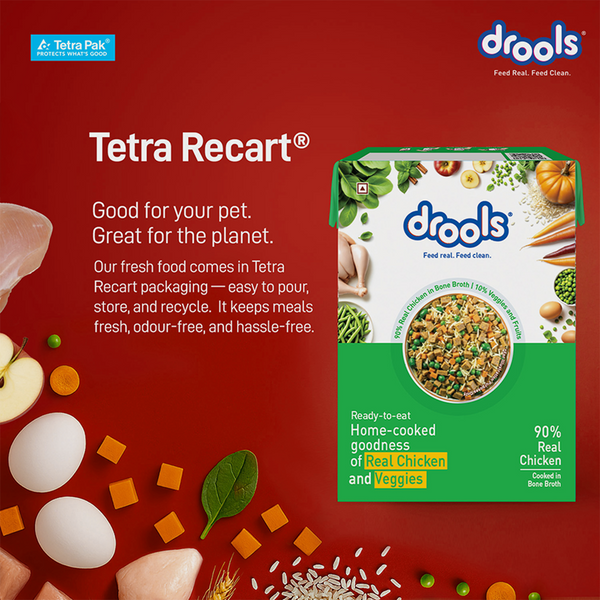Drools Tetra Pack Real Chicken Veggies Dog Fresh Food