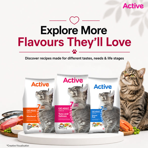 Active Tuna and Salmon Adult Cat Dry Food (Buy 1 Get 1)