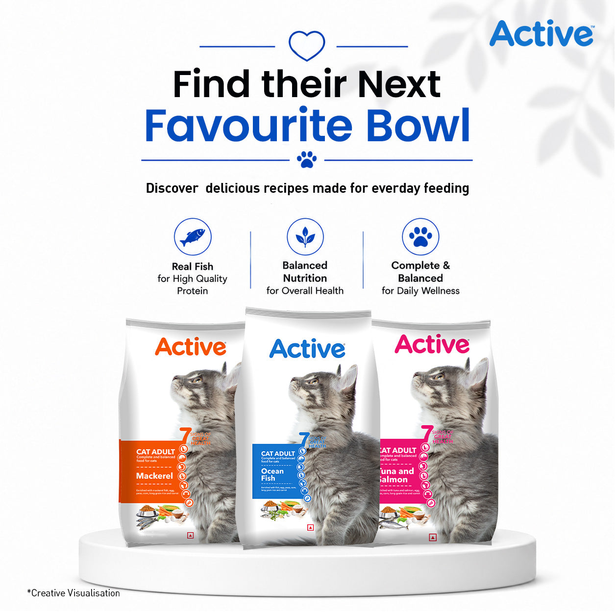 Active Ocean Fish Adult Cat Dry Food (Buy 1 Get 1) Cats- Dry food Active