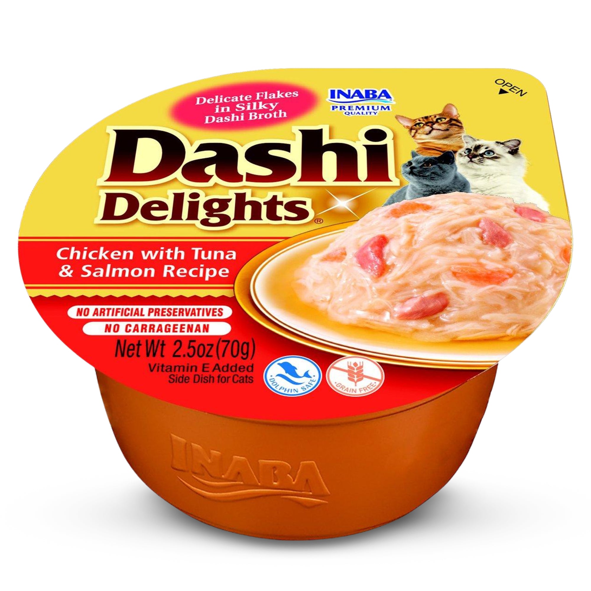 Inaba Dashi Delights Chicken with Tuna & Salmon Recipe Cat Wet Food Cats-Wet Food INABA 70g