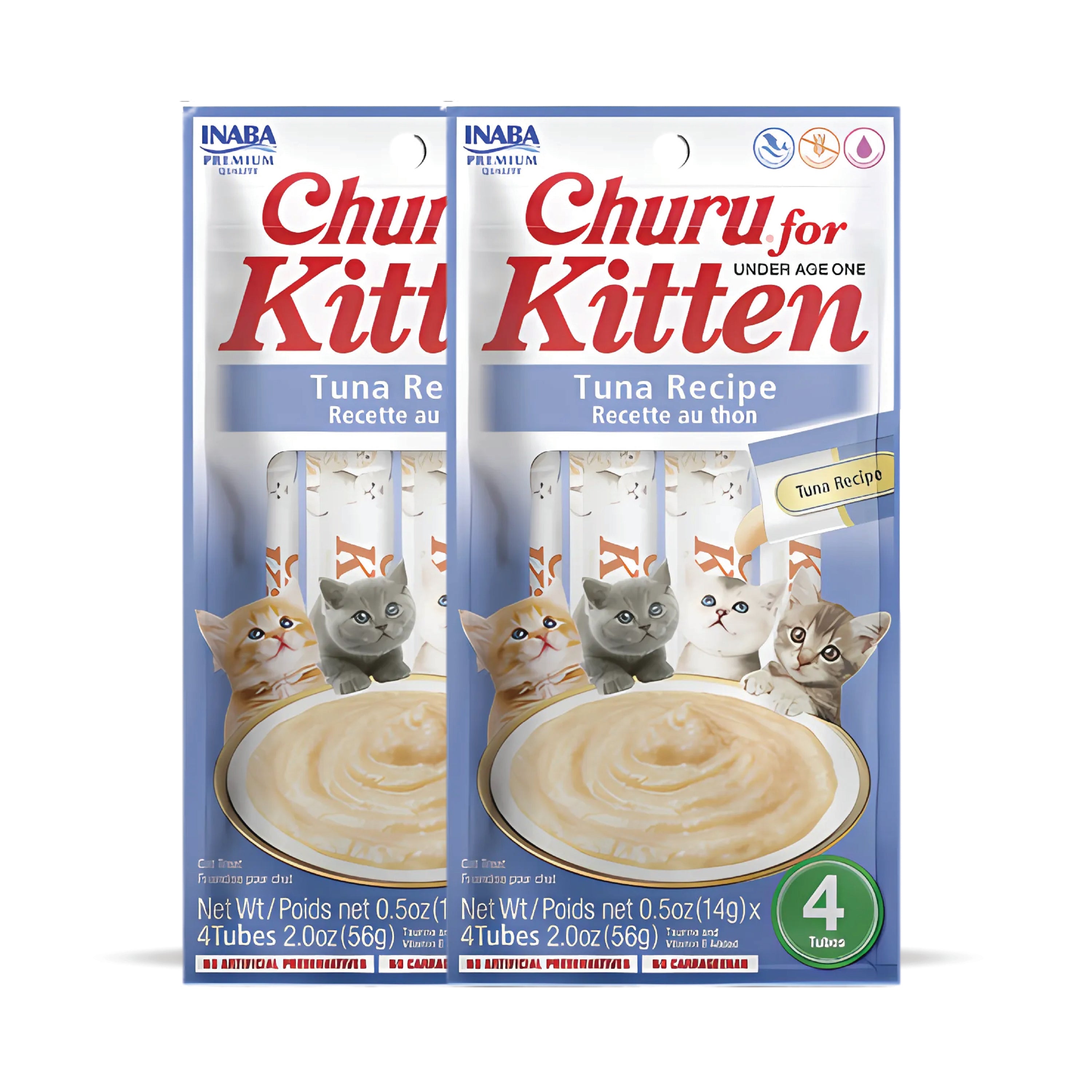 INABA Churu Tuna Recipe Kitten Cat Treats Cats-Treats & Others INABA 2x56g(4pcs)