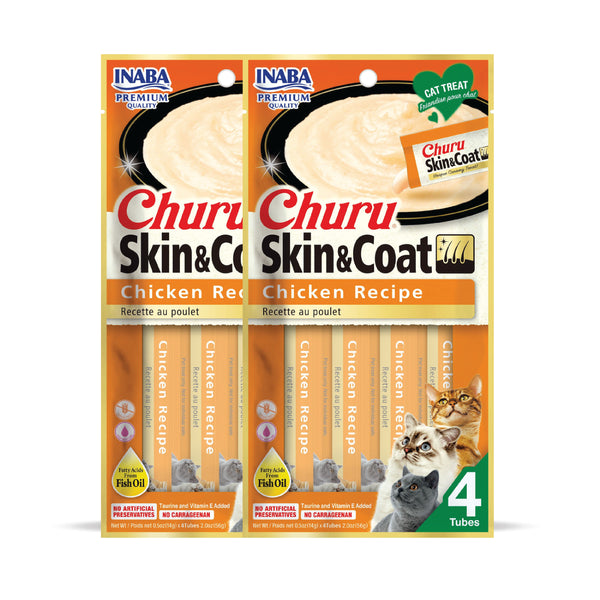 INABA Churu Skin & Coat Chicken Recipe Creamy Cat Treats