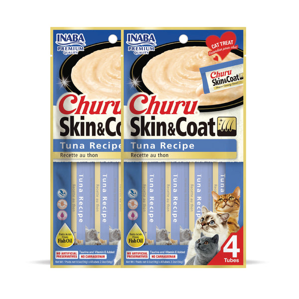 INABA Churu Skin & Coat Tuna Recipe Creamy Cat Treats