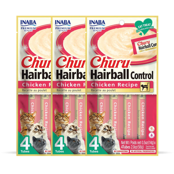 INABA Churu Hairball Chicken Recipe Creamy Cat Treats