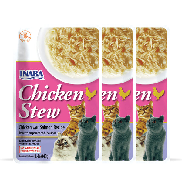 INABA Chicken Stew Chicken with Salmon Recipe Cat Wet Food