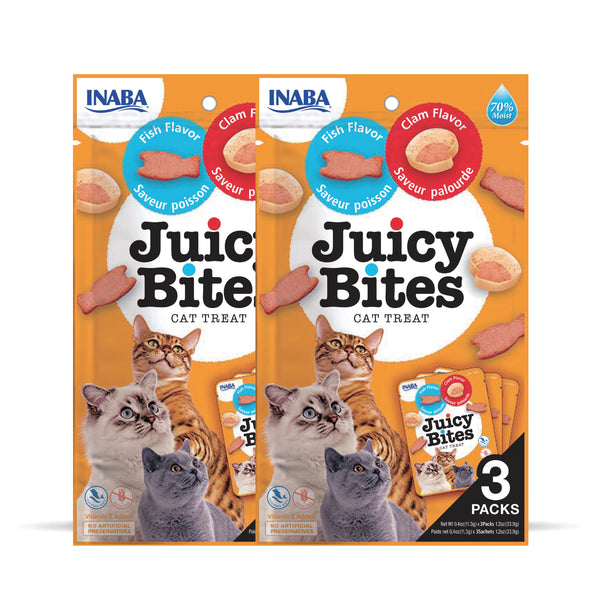 INABA Juicy Bites Fish and Clam Flavoured Cat Treats