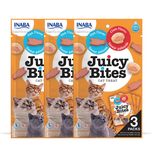 INABA Juicy Bites Fish and Clam Flavoured Cat Treats