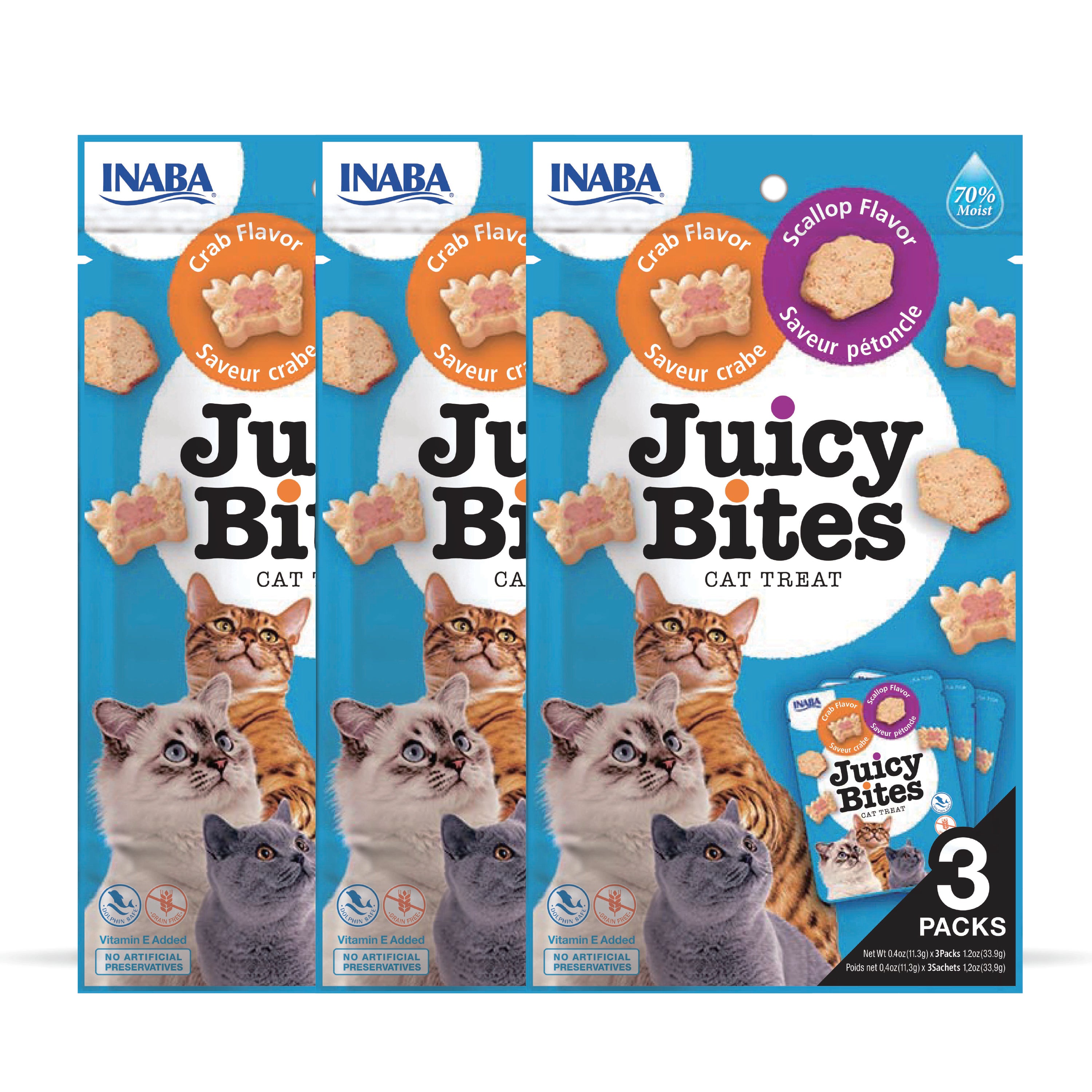 INABA Juicy Bites Scallop and Crab Flavoured Cat Treats Cats-Treats & Others INABA 3x34g